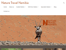 Tablet Screenshot of naturetravelnamibia.com